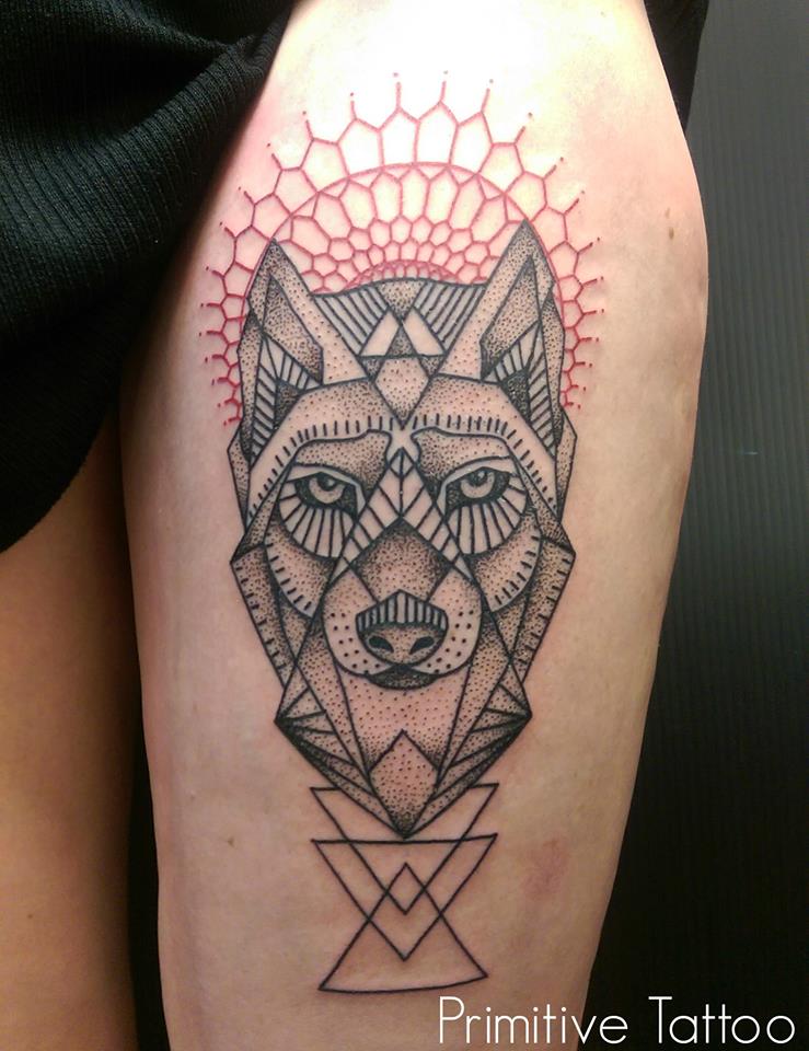TattooCharm - Wolf dream catcher moon, thigh tattoo.... | Facebook