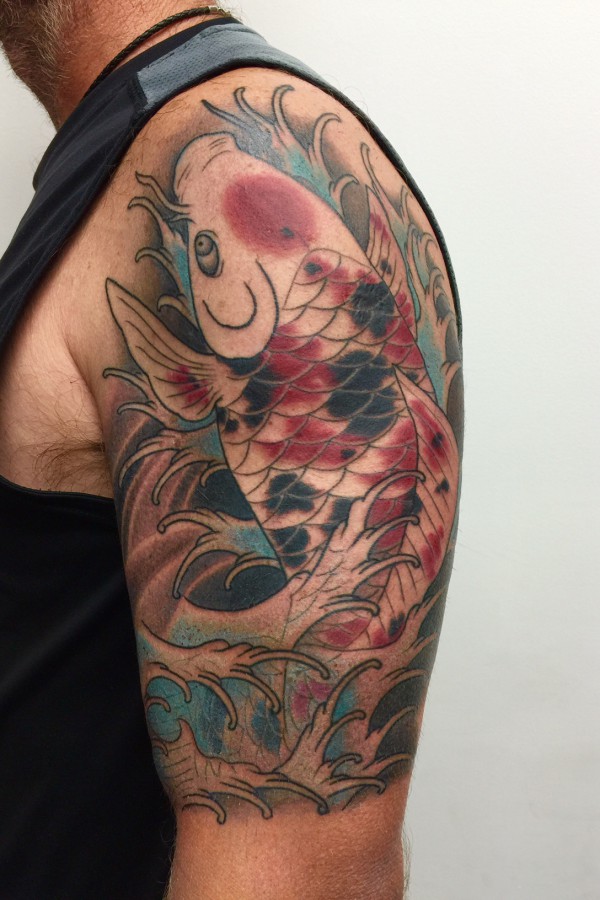 marc pinto koi colour japanese traditional tattoo perth