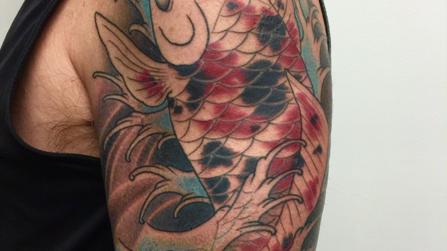marc pinto koi colour japanese traditional tattoo perth