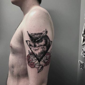orazio owl Primitive tattoo, Best tattoos Perth, Ink, Tattoos Perth, Artist in Perth, Tattoo design, Japanese tattoo, watercolour tattoo, Koi tattoo, Geometric tattoo, Mandala tattoo
