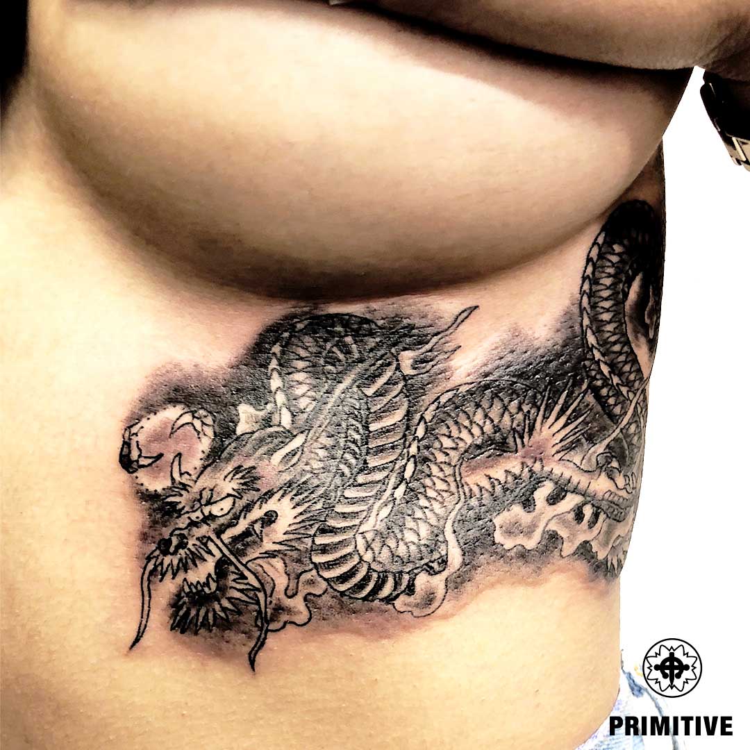 Marc Pinto Best Japanese Tattooo in perth Koi Dragon geisha samurai tattoo.   - Primitive Tattoo