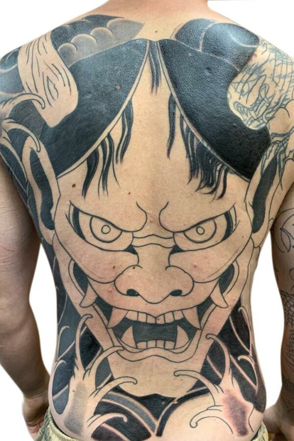 Japanese back piece tattoo by Marc Pinto – Primitive Tattoo Perth