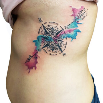 Mandala and fine line tattoo – Primitive Tattoo Perth