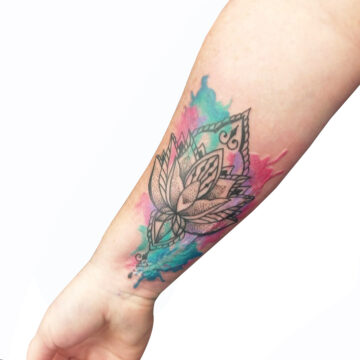 Mandala and fine line tattoo – Primitive Tattoo Perth