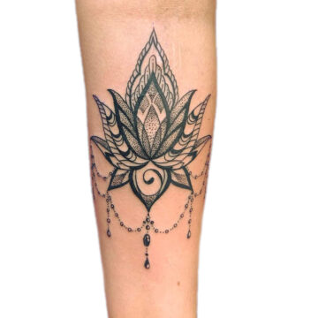 Mandala and fine line tattoo – Primitive Tattoo Perth
