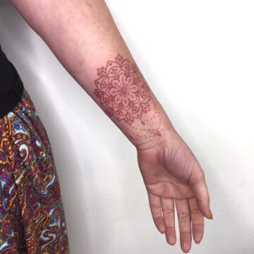 Mandala and fine line tattoo – Primitive Tattoo Perth