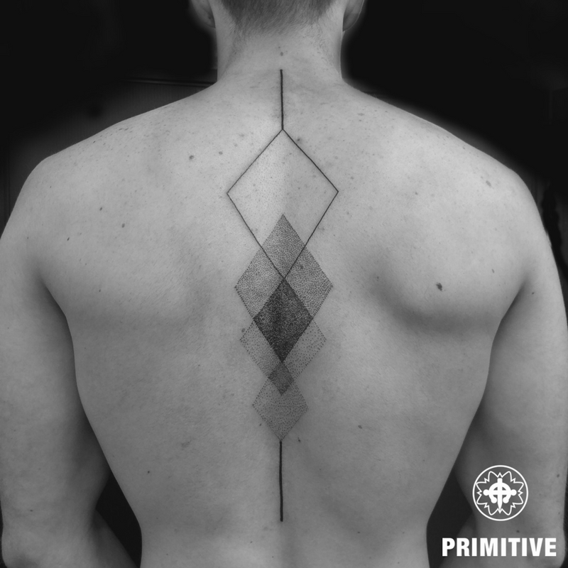 Mandala geometric back piece tattoo – Primitive Tattoo Perth