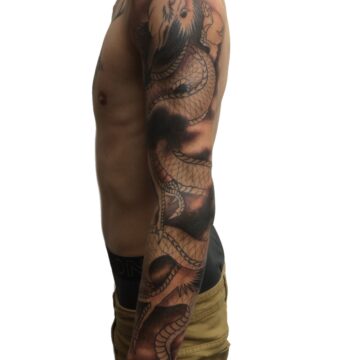 Japanese full sleeve tattoo by Marc Pinto – Primitive Tattoo Perth
